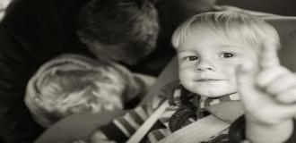 child in car