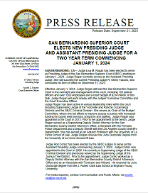 Presiding Judge Announcement